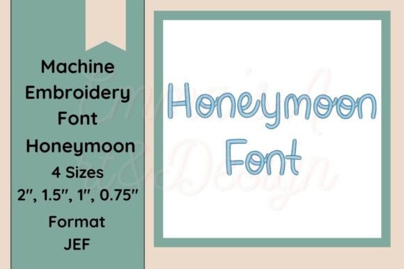 Honeymoon Machine Embroidery Font: A Designer's Review