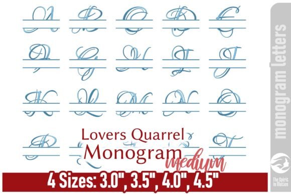 LQ Monogram Embroidery Font: A Medium-Scale Statement